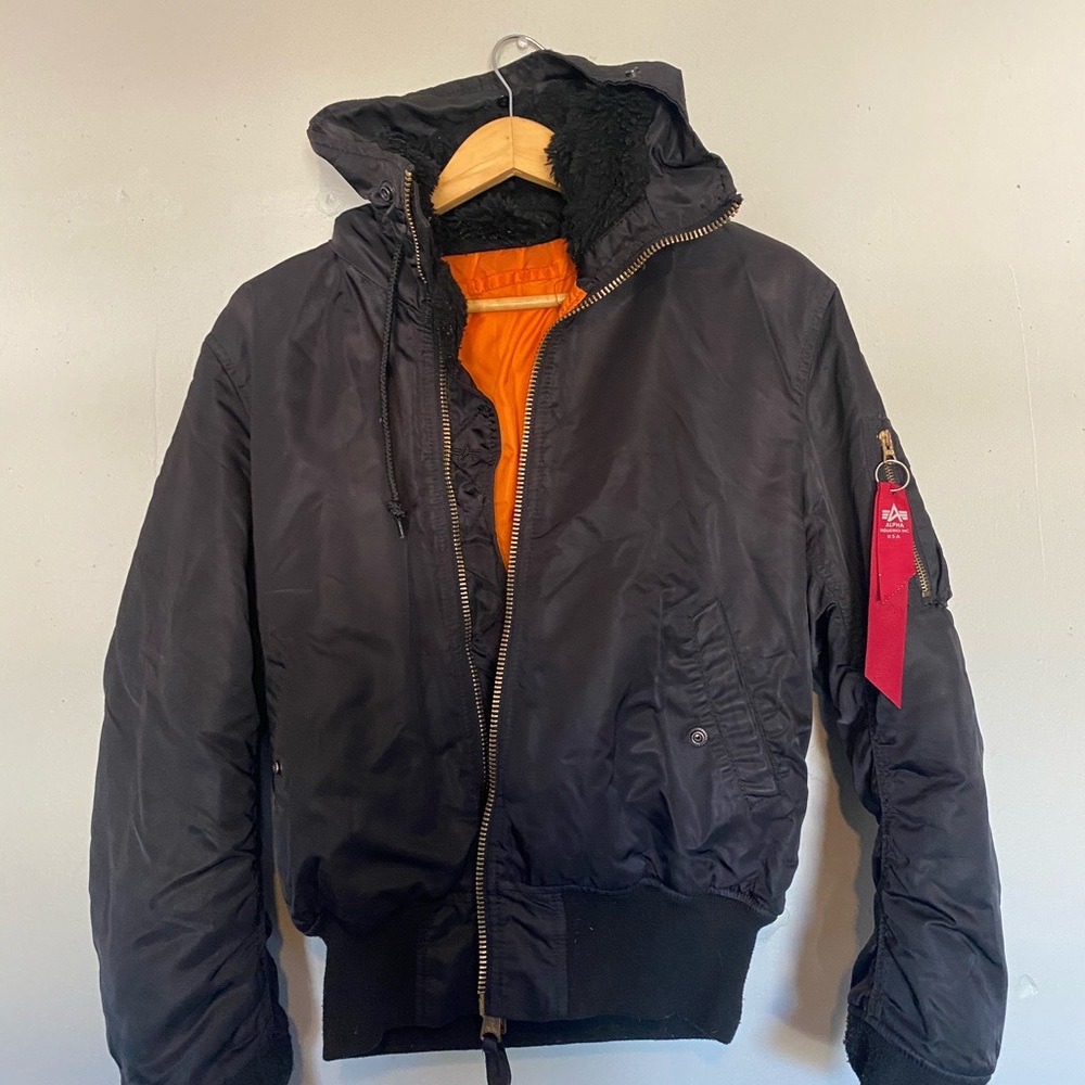 Black bomber jacket